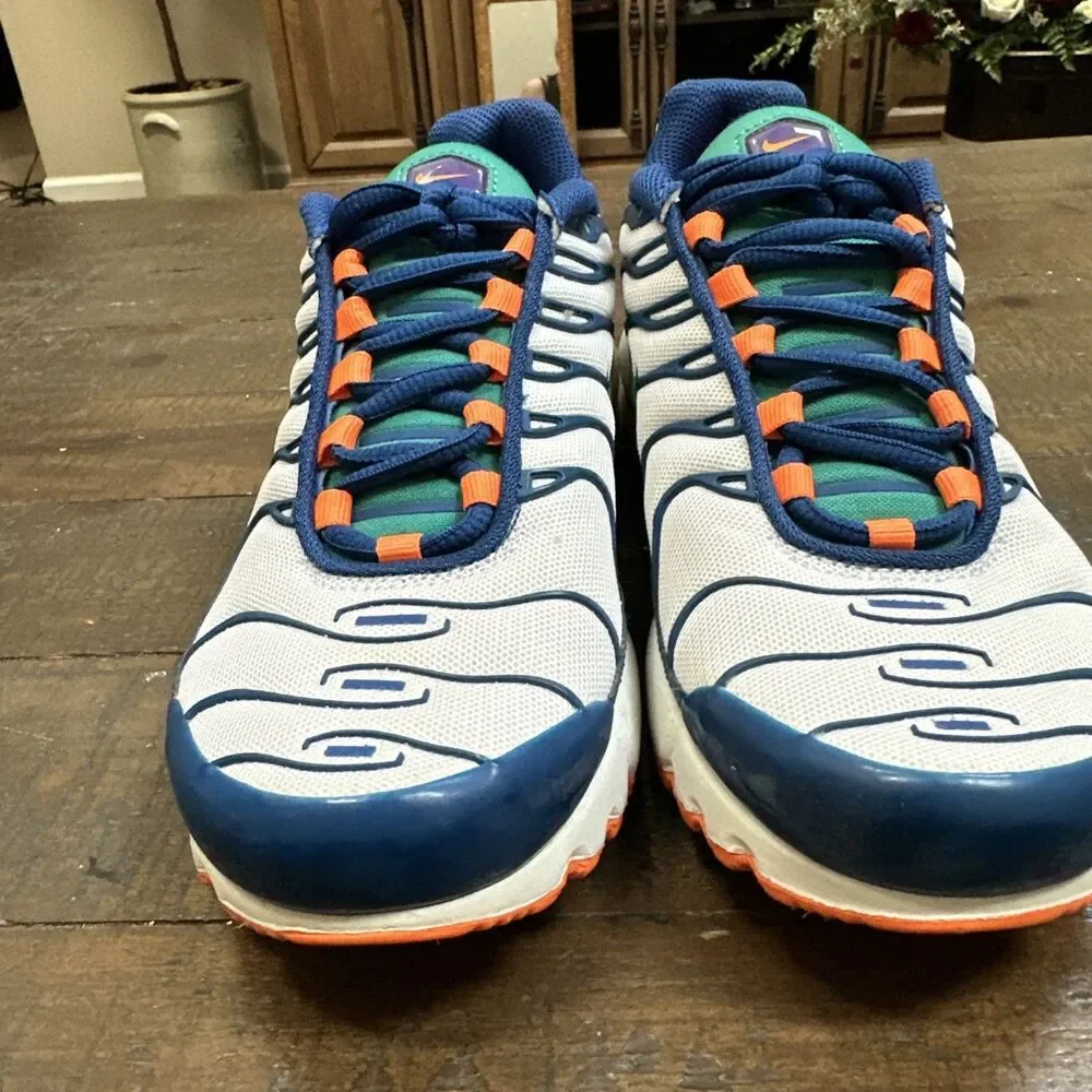 Nike Air Max Plus TN Tuned Air Youth 5.5Y Blue White Orange Sneakers